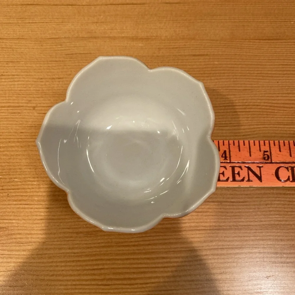 Vintage Knobler Japan Lotus Bowl Porcelain |‎ MCM Kitchen Decor Orange 3.5